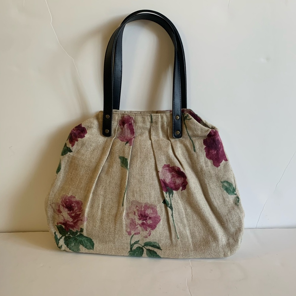Floral Cream Shoulder Bag Purse